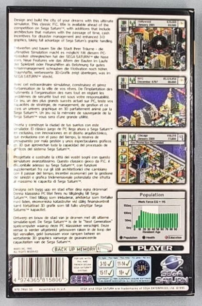 Sim City 2000 for SEGA Saturn