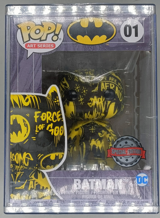 01 Batman (Black/Yellow) - Art Series - DC Funko POP