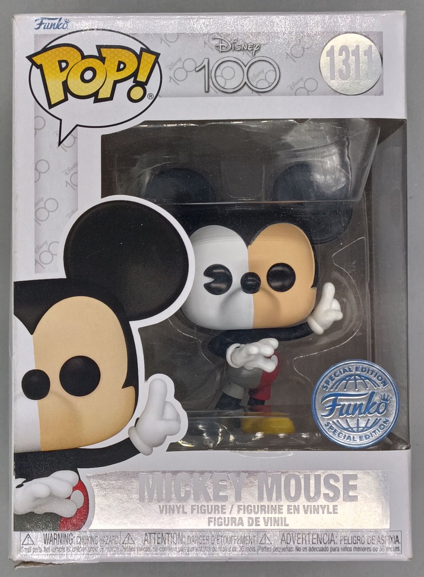 1311 Mickey Mouse (Split) - Disney 100 - Box Damaged Funko POP