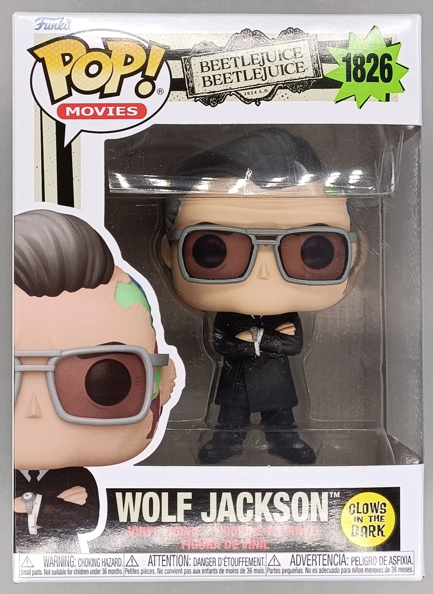 1826 Wolf Jackson (Glow) - Beetlejuice 2 - Horror Funko POP - Box Damaged