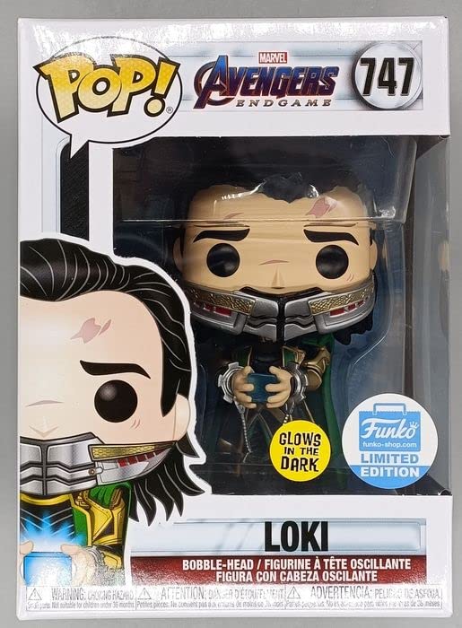 747 Loki (w/ Tesseract) - Glow - Marvel Avengers Endgame Funko POP