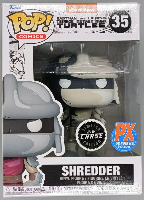 #35 Shredder B&W Chase - Teenage Mutant Ninja Turtles Box Damaged Funko POP