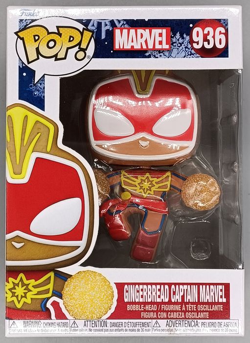 #936 Gingerbread Captain Marvel - Marvel Funko POP