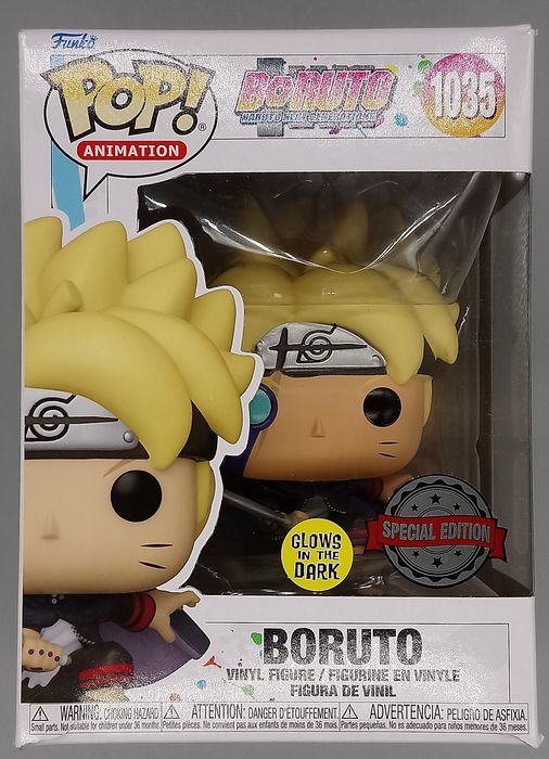 #1035 Boruto (w/ Marks) Glow Boruto Naruto Next Gener Box Damaged Funko POP