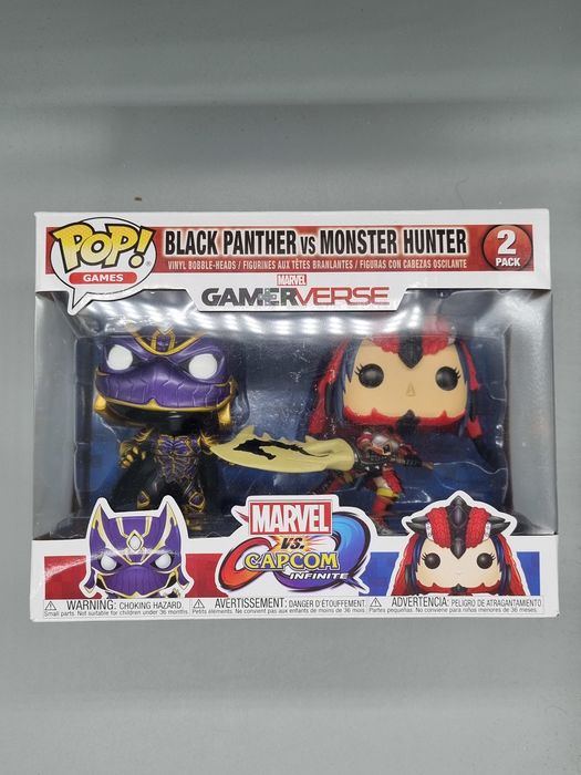 [2 Pack] Black Panther vs Monster Hunter - Marvel vs Capcom Funko POP