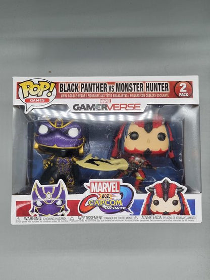 [2 Pack] Black Panther vs Monster Hunter - Marvel vs Capcom Funko POP
