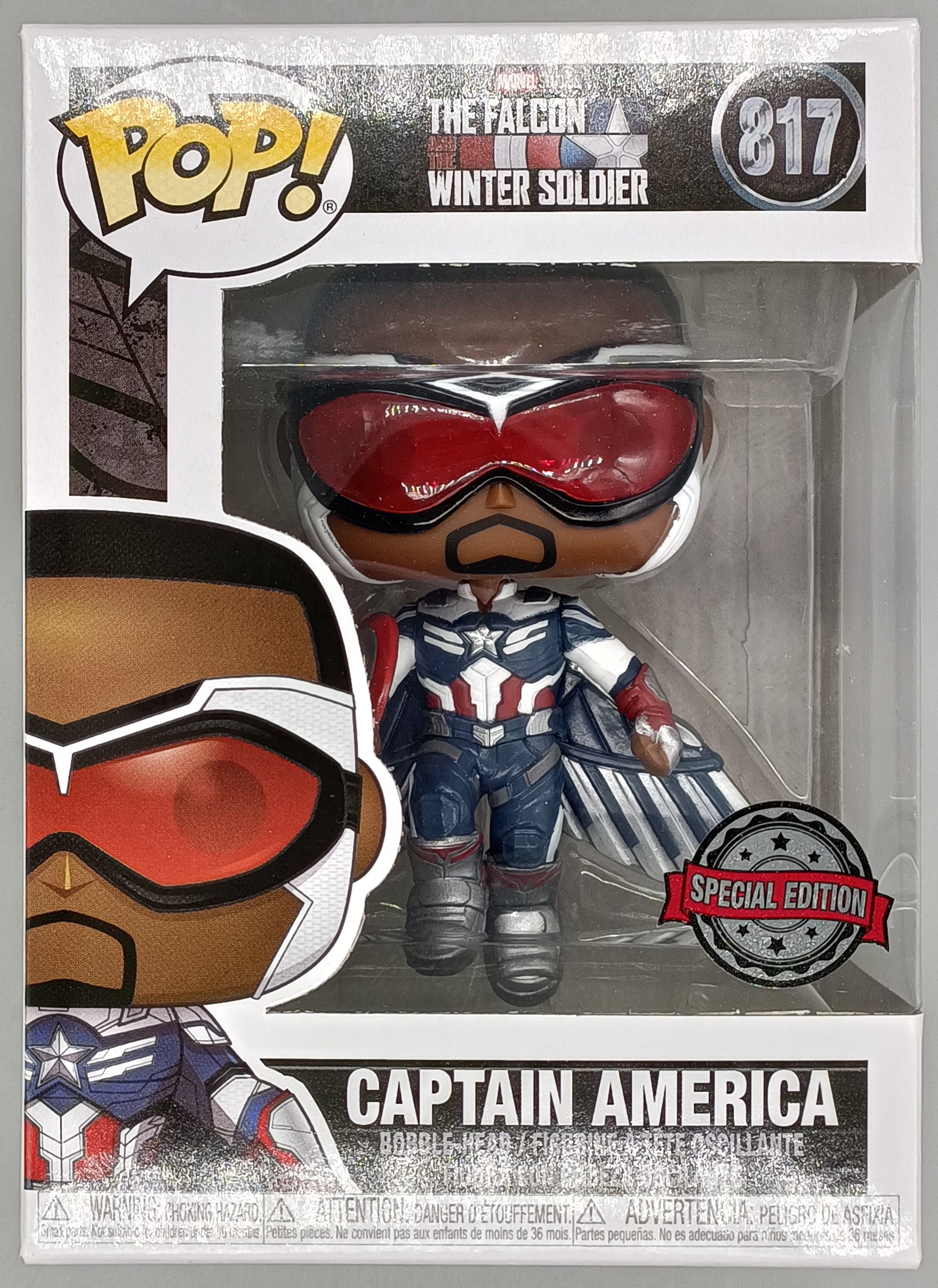 #817 Captain America (Flying) Marvel Falcon & Winter Soldier Funko POP