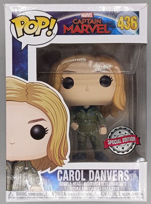 #436 Carol Danvers (Flight Suit) Marvel Captain - Box Damaged Funko POP