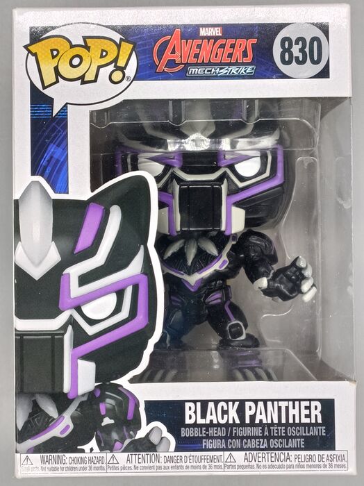 #830 Black Panther - Marvel Avengers Mech Strike Box Damaged Funko POP