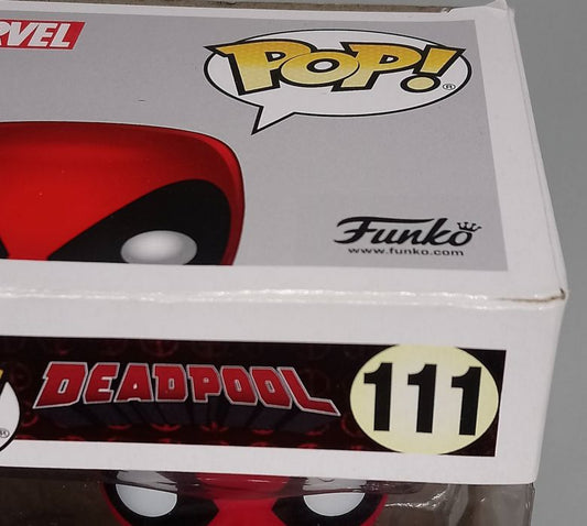 #111 Deadpool (Two Sword) - Marvel Deadpool Box Damaged Funko POP