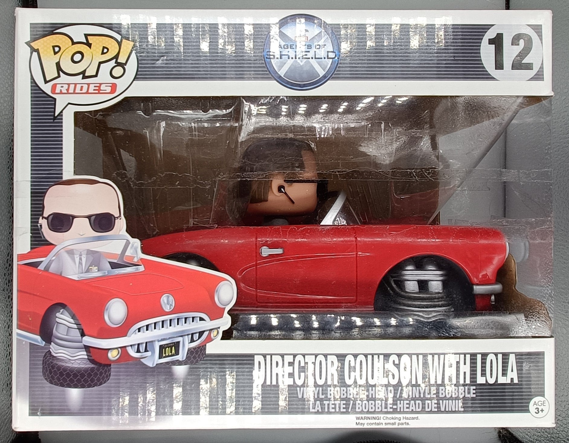 #12 Director Coulson with Lola Rides Marvel Agents Of S.H.I.E.L.D Box Damaged Funko POP