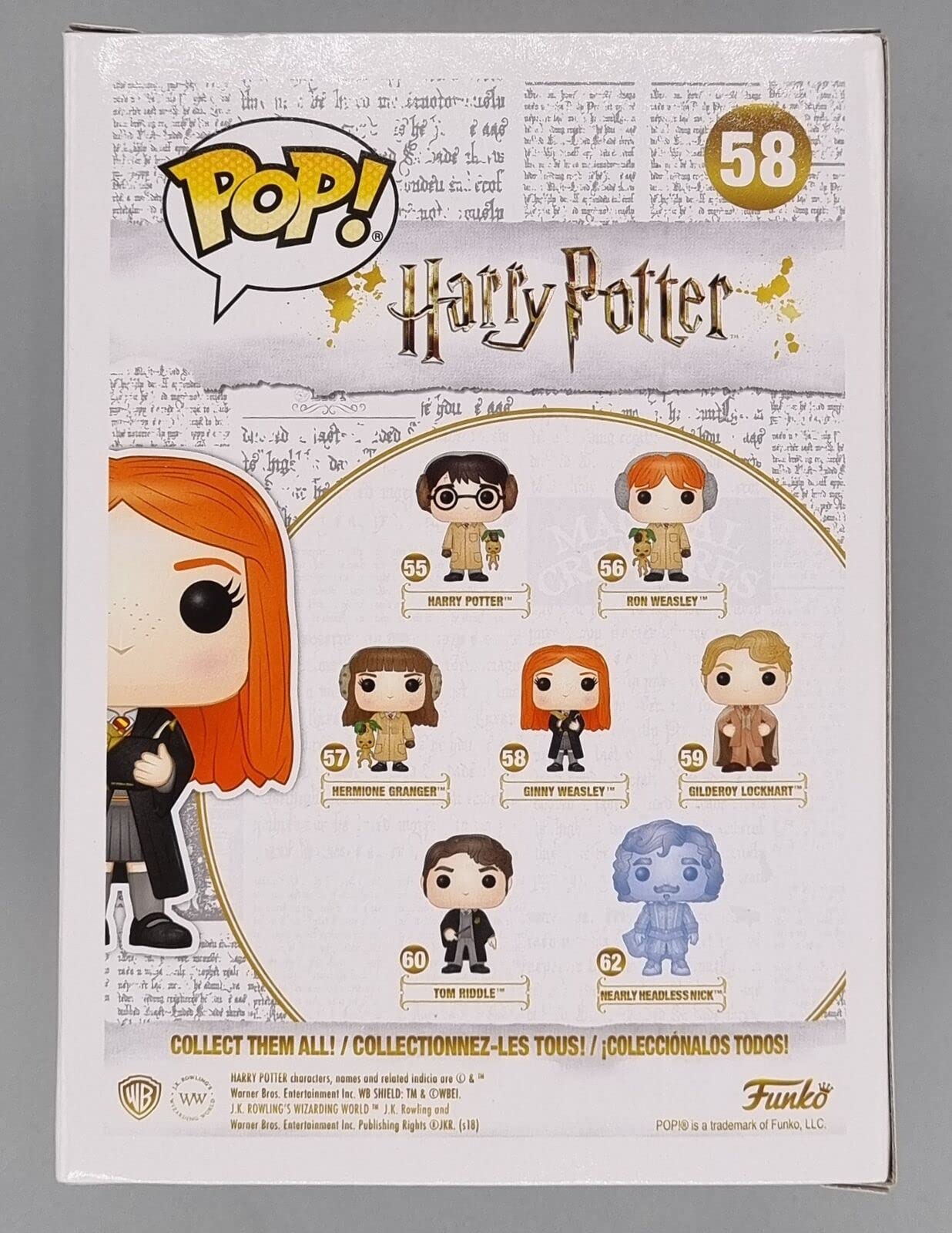 58 Ginny Weasley (w/ Diary) - Harry Potter - Funko POP - Box Damaged