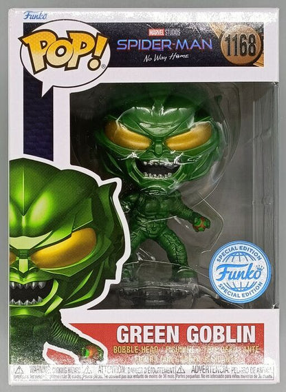 1168 Green Goblin (Masked) Metallic Marvel Spider-man No Way Home - Box Damaged Funko POP