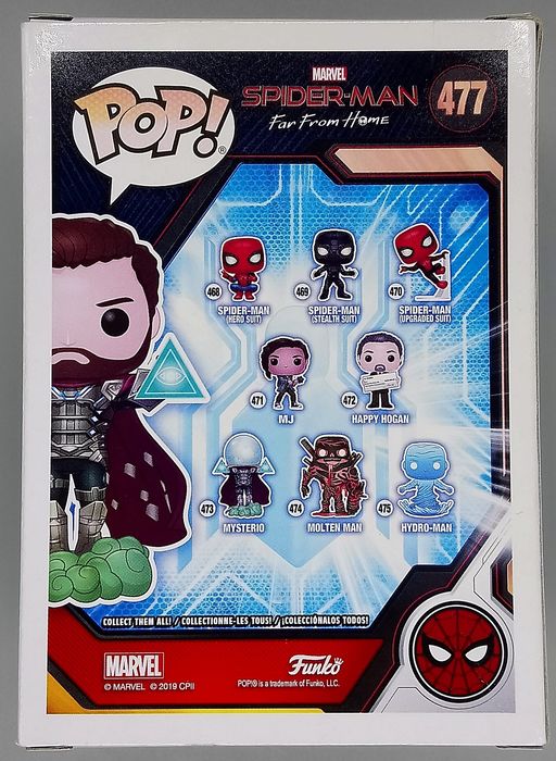 #477 Mysterio (w/out Helmet) Marvel Spider-Man Fa Box Damaged Funko POP