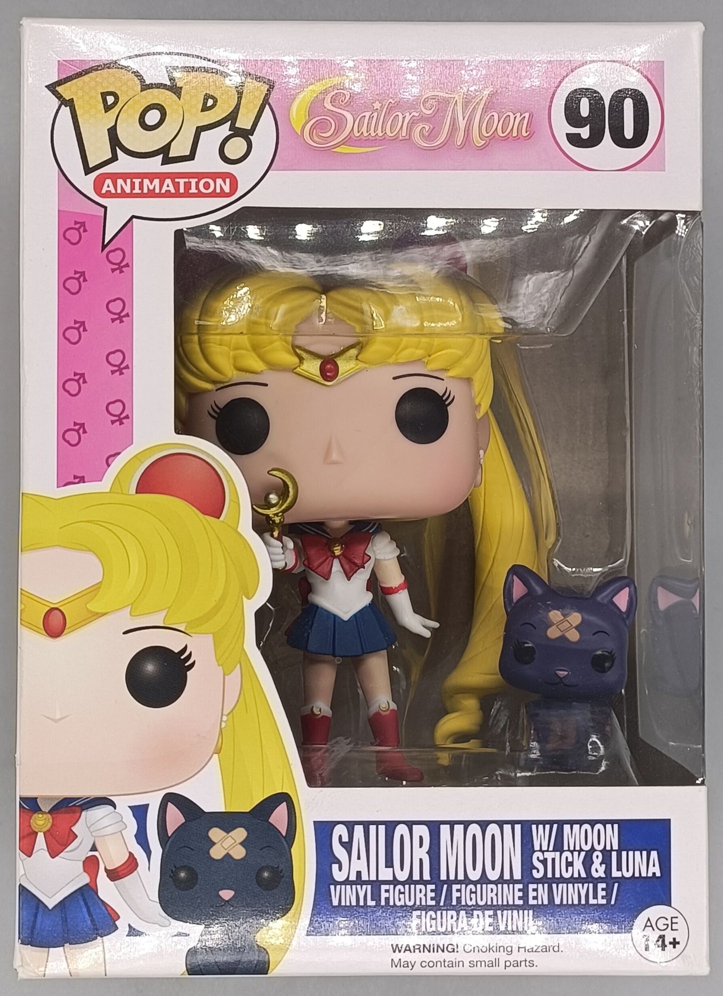 90 Sailor Moon (w/ Moon Stick & Luna) - Sailor Moon - Funko POP - Box Damaged