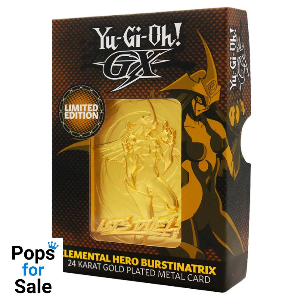Yu-Gi-Oh! GX Elemental Hero Burstinatrix 24k Gold Plated Ingot Ingot
