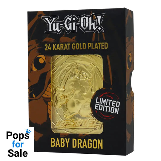 Yu-Gi-Oh! Limited Edition 24k Gold Plated Baby Dragon Metal Card Ingot