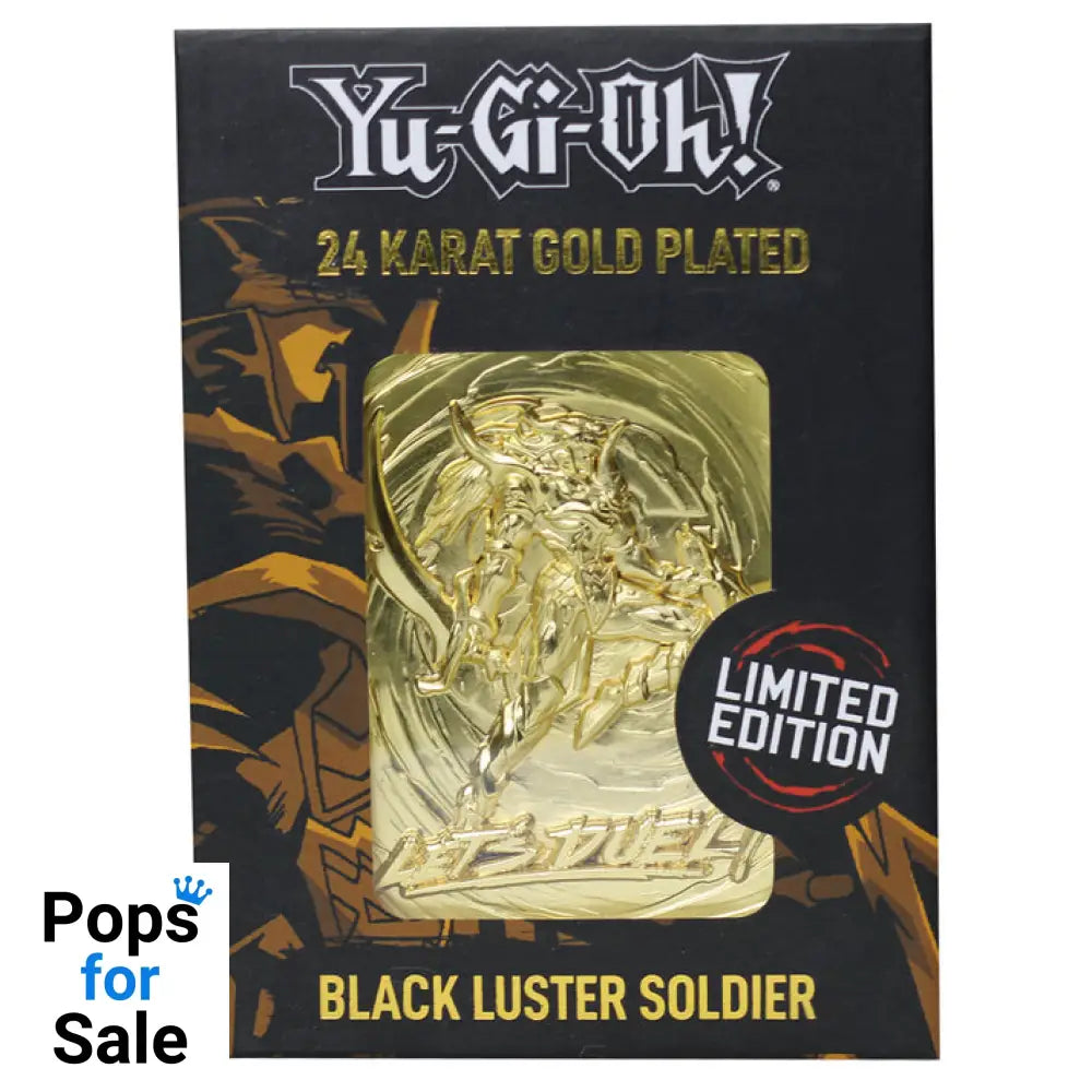 Yu-Gi-Oh! Limited Edition 24k Gold Plated Black Luster Soldier Metal Card Ingot