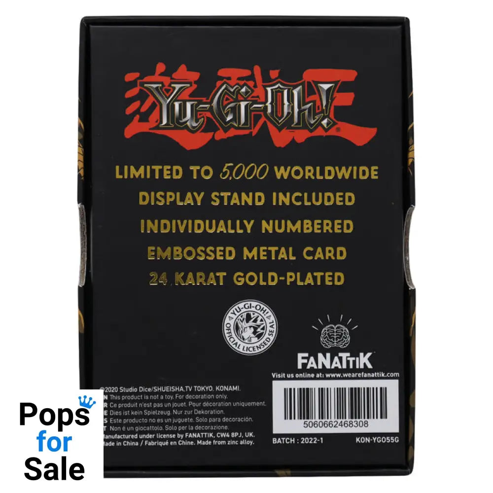 Yu-Gi-Oh! Limited Edition 24k Gold Plated Gaia the Fierce Knight Metal Card Ingot