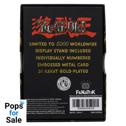 Yu-Gi-Oh! Limited Edition 24k Gold Plated Gaia the Fierce Knight Metal Card Ingot