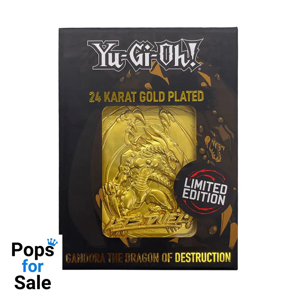 Yu-Gi-Oh! Limited Edition 24k Gold Plated Gandra the Dragon of Destruction Metal Card Ingot