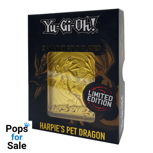 Yu-Gi-Oh! Limited Edition 24k Gold Plated Harpie’s Pet Dragon Metal Card Ingot