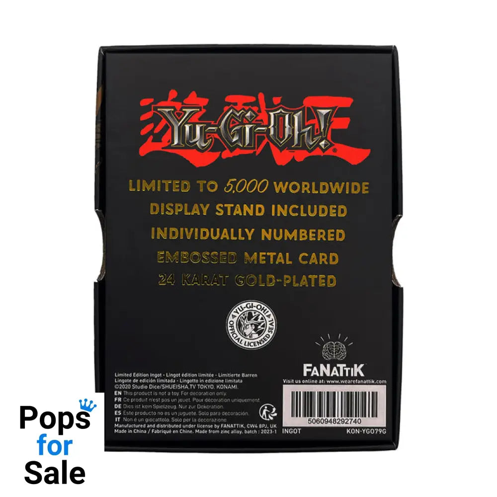 Yu-Gi-Oh! Limited Edition 24k Gold Plated Harpie’s Pet Dragon Metal Card Ingot