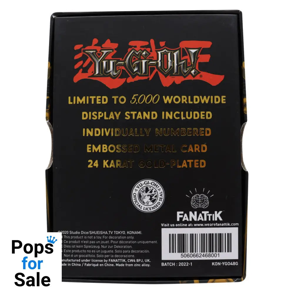 Yu-Gi-Oh! Limited Edition 24k Gold Plated Jinzo Metal Card Ingot