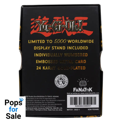 Yu-Gi-Oh! Limited Edition 24k Gold Plated Jinzo Metal Card Ingot