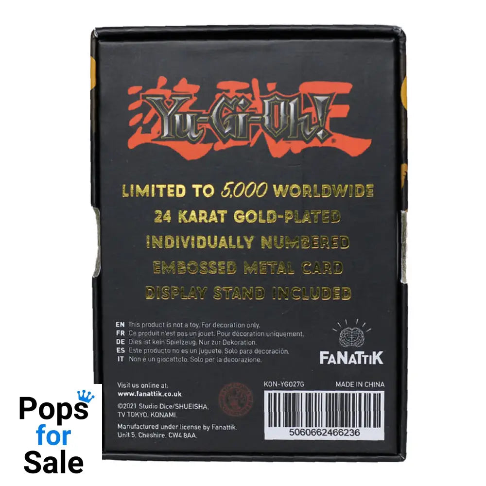 Yu-Gi-Oh! Limited Edition 24k Gold Plated Kuriboh Metal Card Ingot