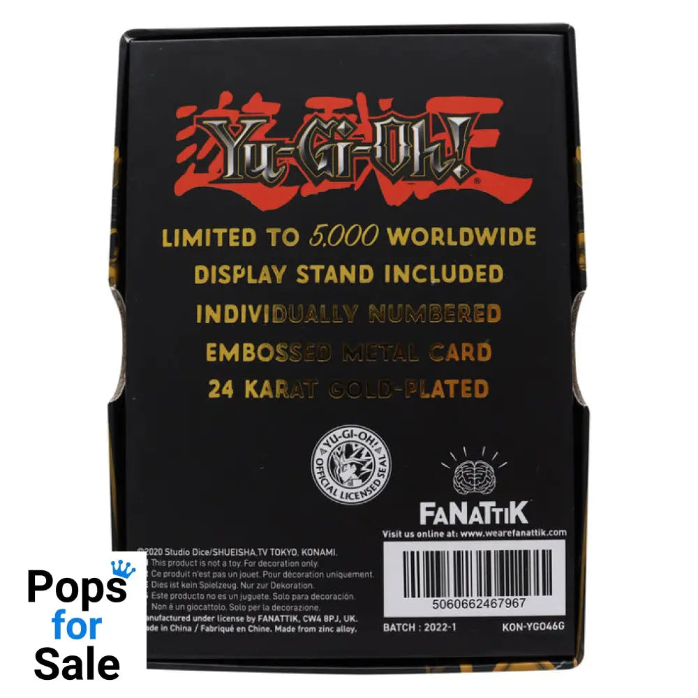 Yu-Gi-Oh! Limited Edition 24k Gold Plated Number 39: Utopia Metal Card Ingot