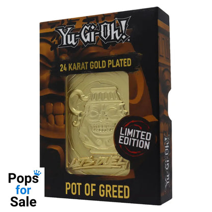Yu-Gi-Oh! Limited Edition 24k Gold Plated Pot of Greed Metal Card Ingot