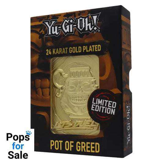 Yu-Gi-Oh! Limited Edition 24k Gold Plated Pot of Greed Metal Card Ingot