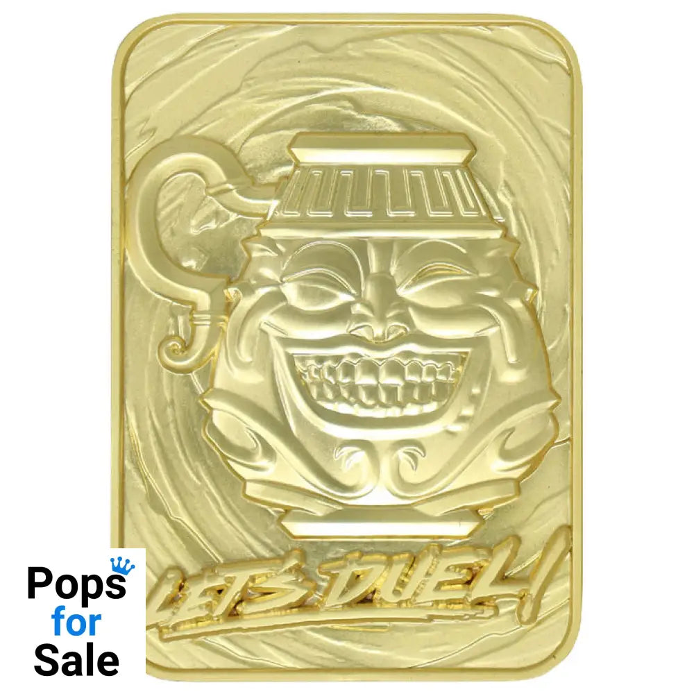 Yu-Gi-Oh! Limited Edition 24k Gold Plated Pot of Greed Metal Card Ingot