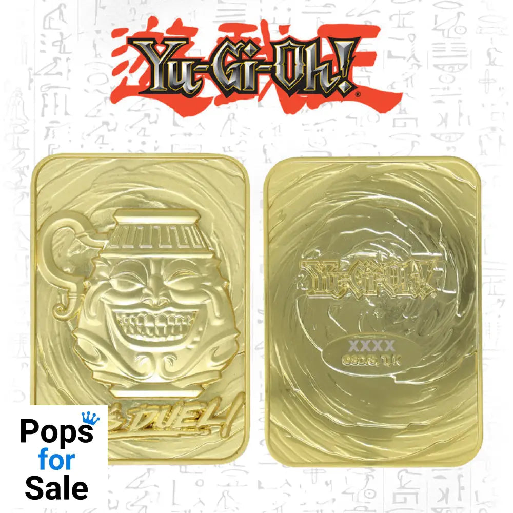 Yu-Gi-Oh! Limited Edition 24k Gold Plated Pot of Greed Metal Card Ingot