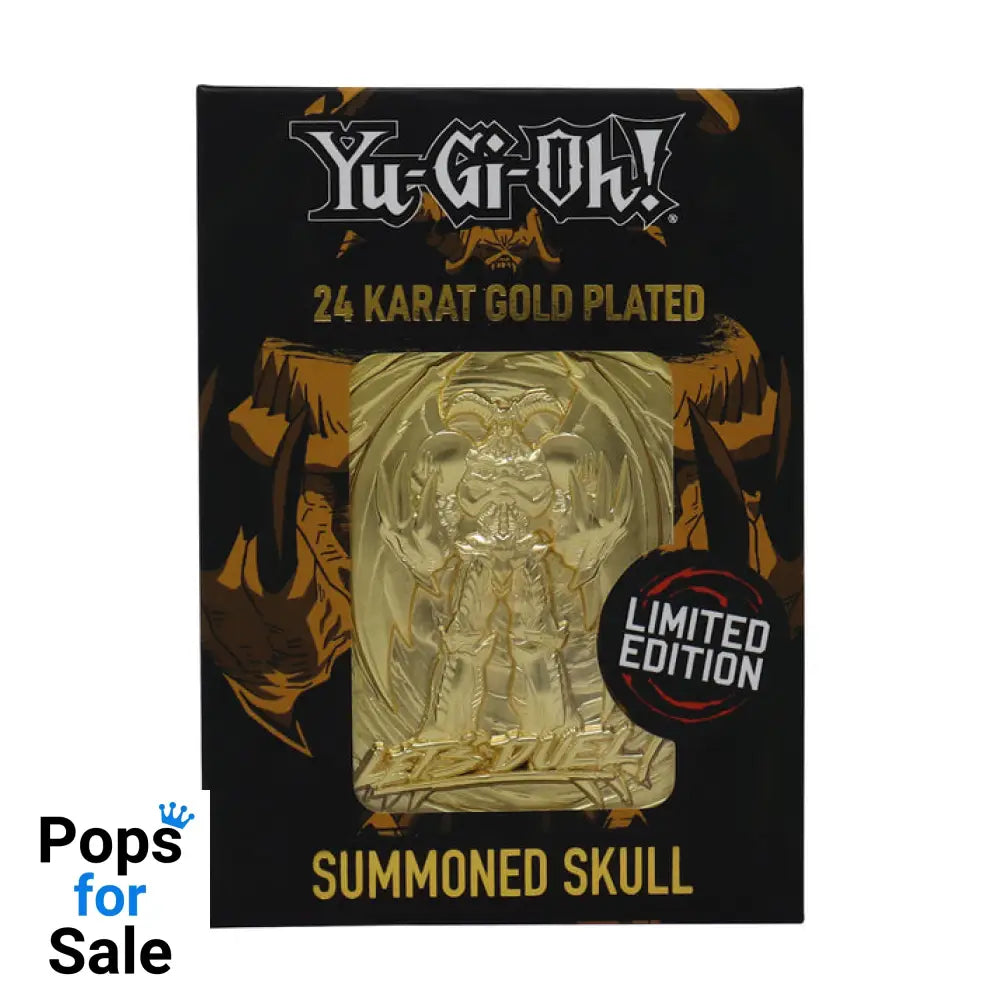 Yu-Gi-Oh! Limited Edition 24k Gold Plated Summoned Skull Metal Card Ingot