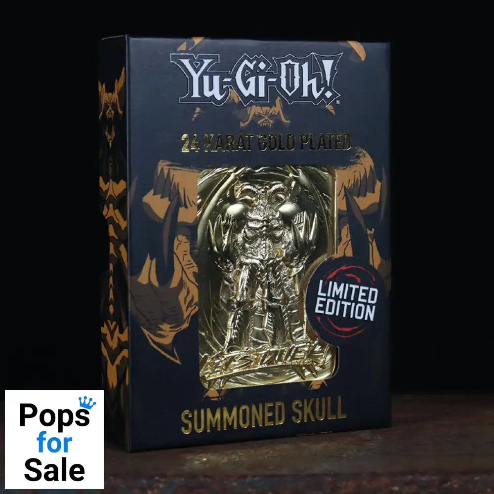 Yu-Gi-Oh! Limited Edition 24k Gold Plated Summoned Skull Metal Card Ingot