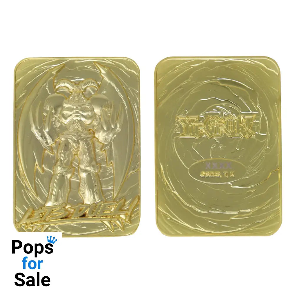 Yu-Gi-Oh! Limited Edition 24k Gold Plated Summoned Skull Metal Card Ingot