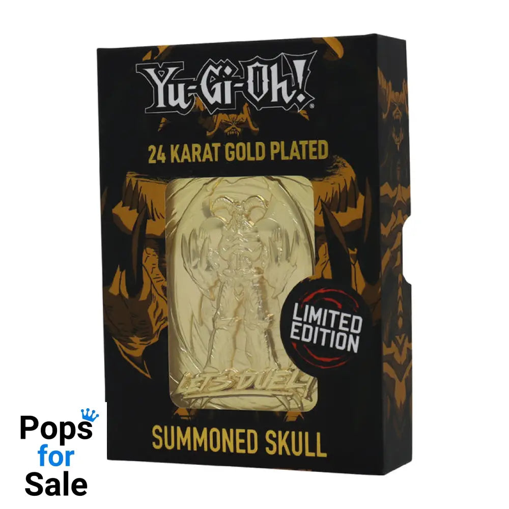 Yu-Gi-Oh! Limited Edition 24k Gold Plated Summoned Skull Metal Card Ingot