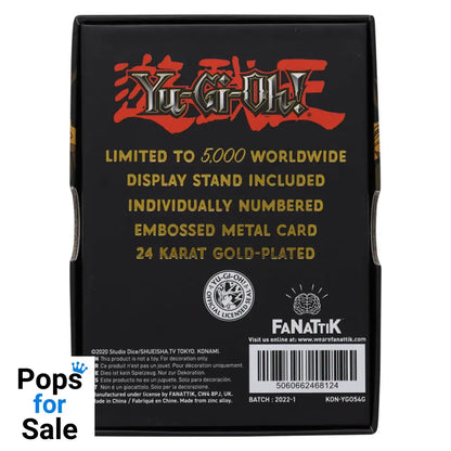 Yu-Gi-Oh! Limited Edition 24k Gold Plated Time Wizard Metal Card Ingot