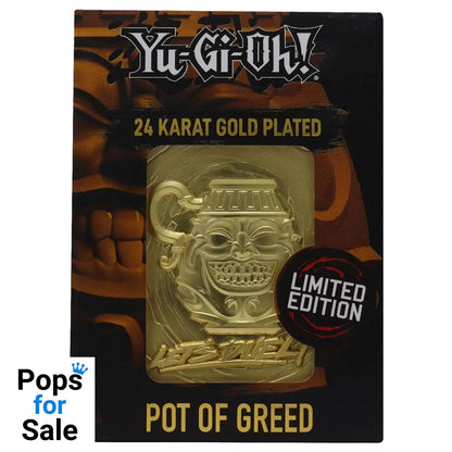 Yu-Gi-Oh! Replica Card Pot of Greed (gold plated)