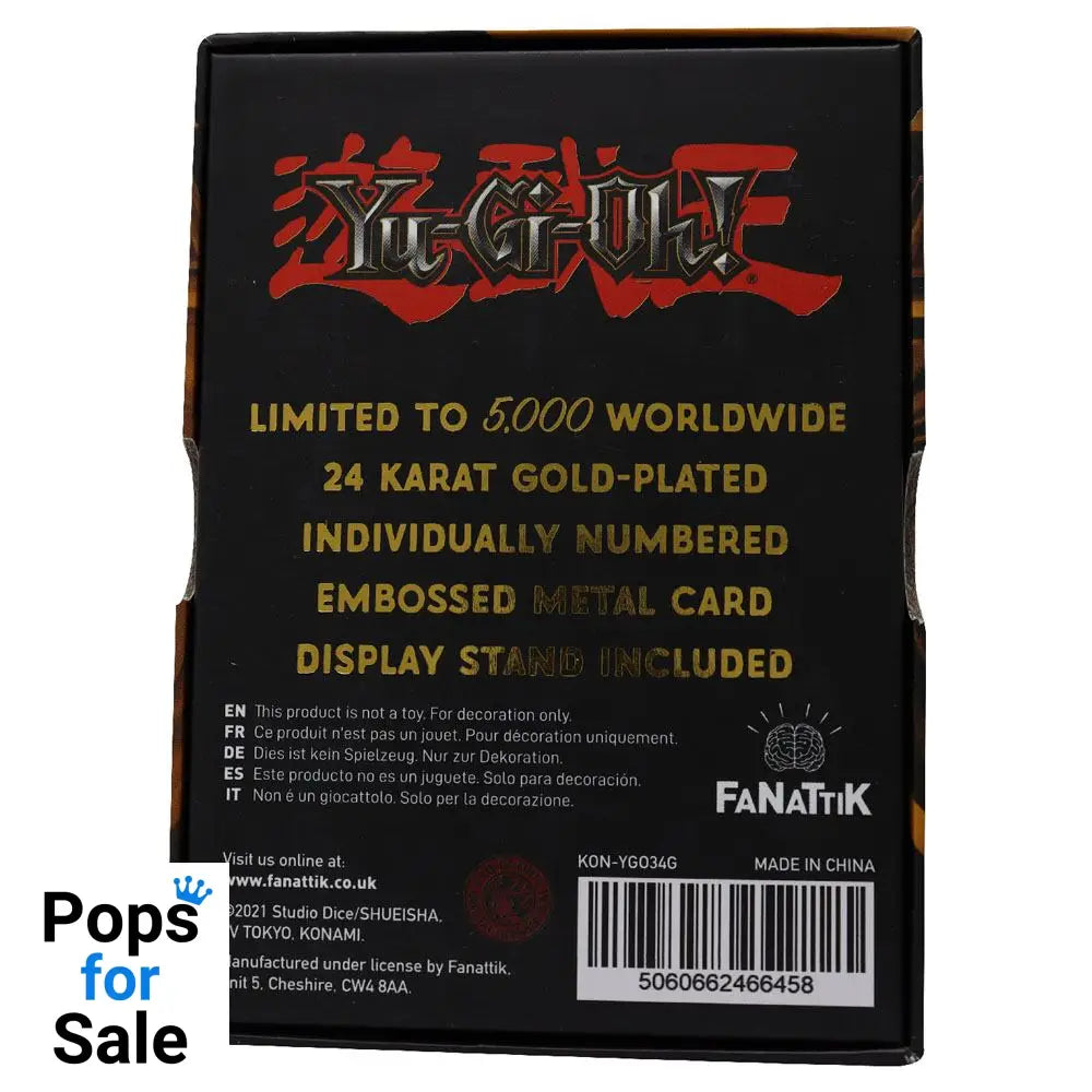 Yu-Gi-Oh! Replica Card Pot of Greed (gold plated)