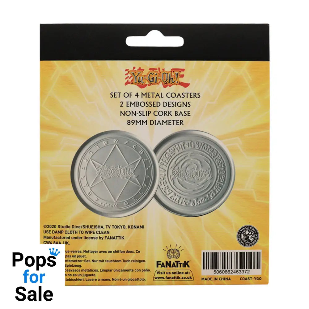 Yu-Gi-Oh! Set of 4 Embossed Metal Coasters Coasters