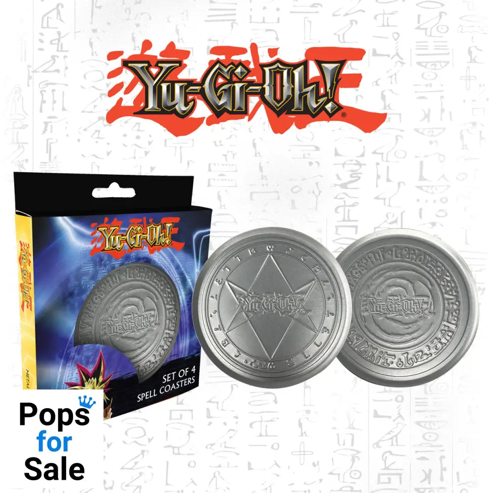 Yu-Gi-Oh! Set of 4 Embossed Metal Coasters Coasters