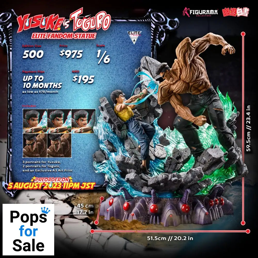 Yu Yu Hakusho Elite Exclusive Statue 1/6 Yusuke vs Toguro 59 cm
