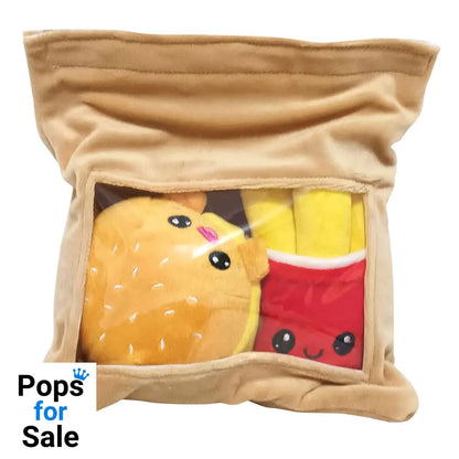 Yummis Together Plush Figures 2 Pack Burger & Fries in Take Away Bag 21 cm