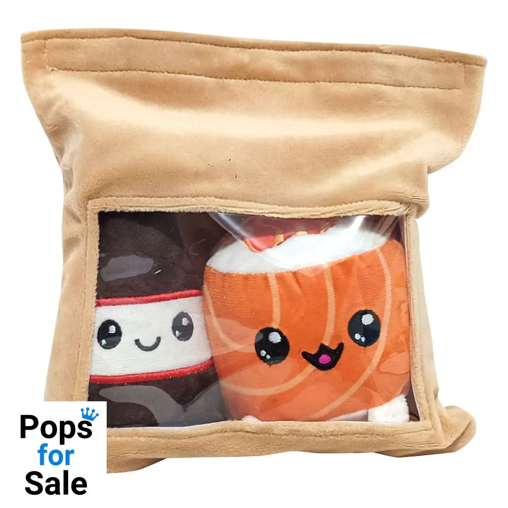 Yummis Together Plush Figures 2 Pack Uramaki & Soya in Take Away Bag 21 cm