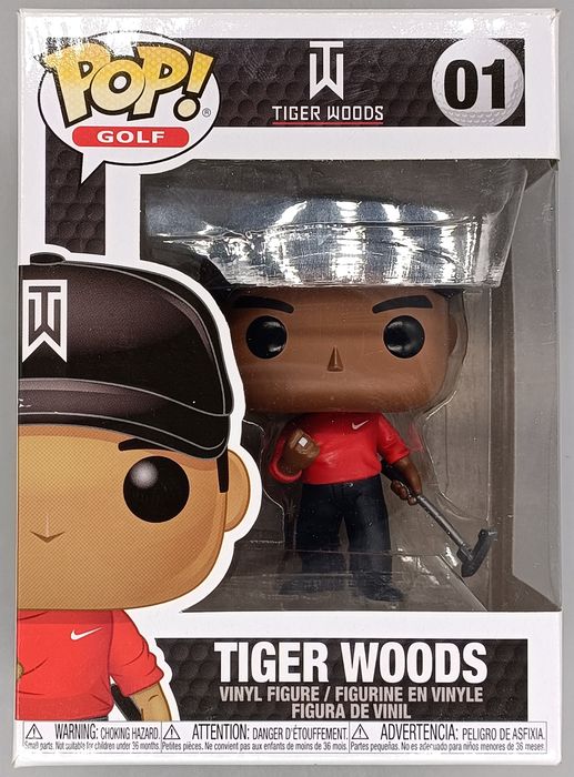 01 Tiger Woods (Red Shirt) - Golf - Box Damaged Funko POP