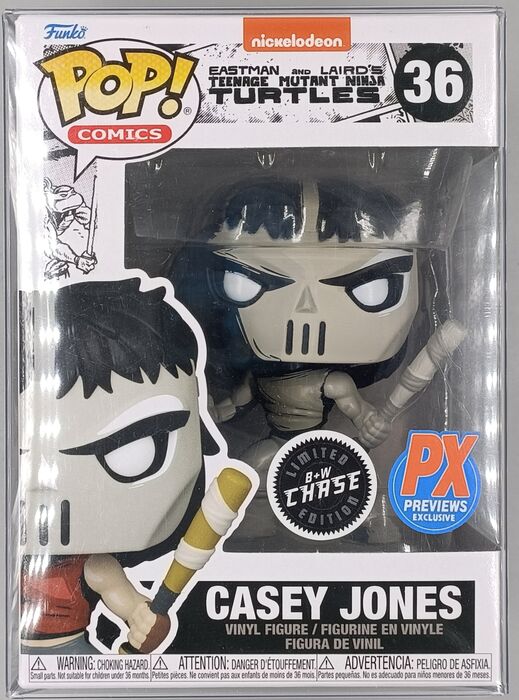 #36 Casey Jones B&W Chase - Teenage Mutant Ninja Turtles Funko POP