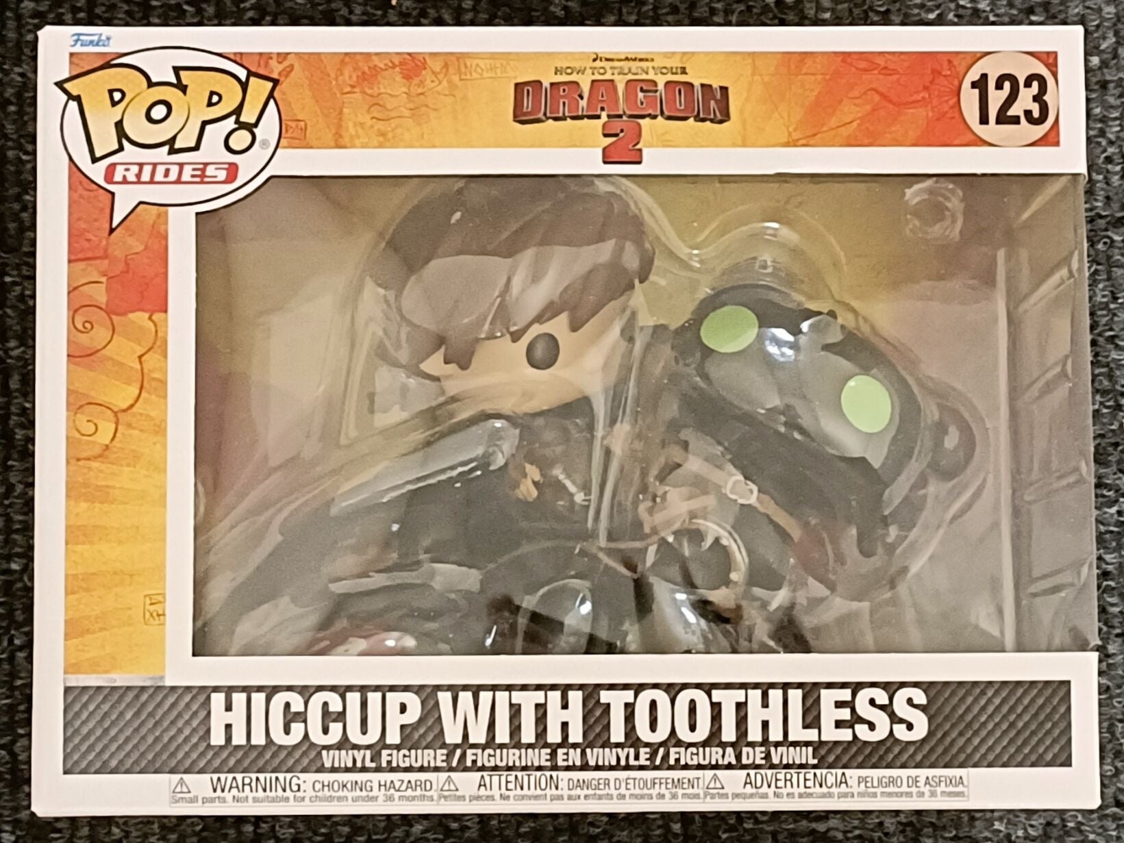 123 Hiccup w/Toothless Rides Deluxe - How to Train Your Dragon 2 Funko POP - Brand New
